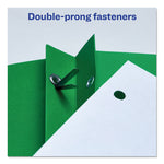 Two-Pocket Folder, Prong Fastener, 0.5" Capacity, 11 X 8.5, Green, 25/box