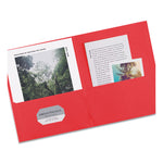 Two-Pocket Folder, 40-Sheet Capacity, 11 X 8.5, Red, 25/box