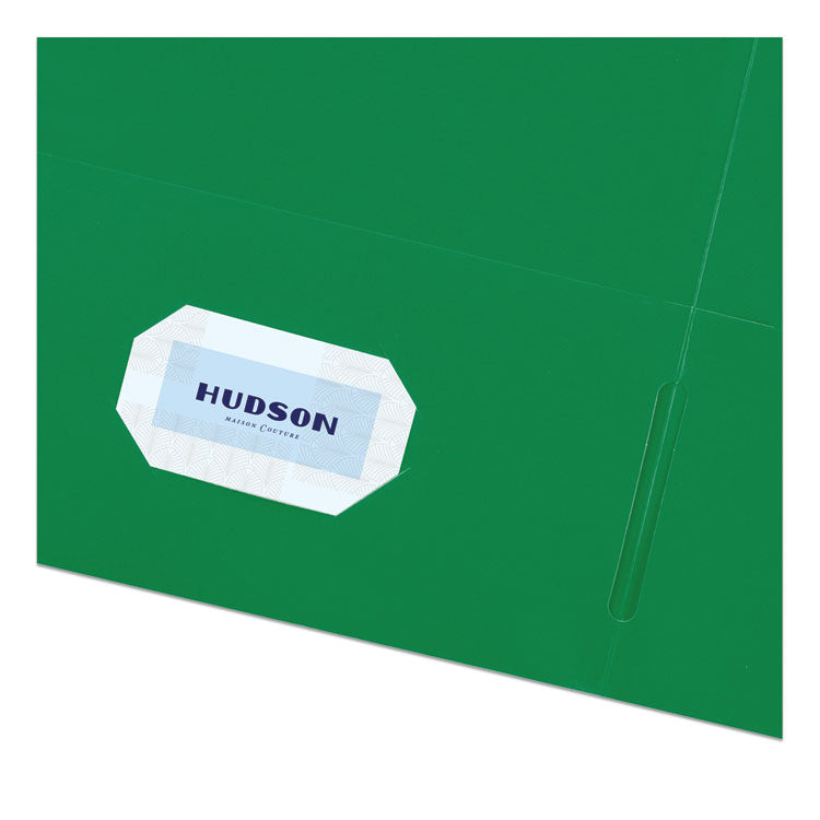 Two-Pocket Folder, 40-Sheet Capacity, 11 X 8.5, Green, 25/box