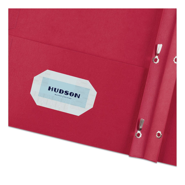 Two-Pocket Folder, Prong Fastener, 0.5" Capacity, 11 X 8.5, Red, 25/box