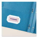 Two-Pocket Folder, Prong Fastener, 0.5" Capacity, 11 X 8.5, Light Blue, 25/box