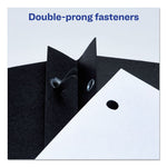 Two-Pocket Folder, Prong Fastener, 0.5" Capacity, 11 X 8.5, Black, 25/box