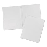 Two-Pocket Folder, 40-Sheet Capacity, 11 X 8.5, White, 25/box