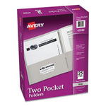 Two-Pocket Folder, 40-Sheet Capacity, 11 X 8.5, Gray, 25/box