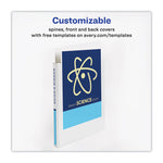 Heavy-Duty Non Stick View Binder With Durahinge And Slant Rings, 3 Rings, 2" Capacity, 11 X 8.5, White, 4/pack