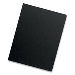 Futura Presentation Covers for Binding Systems, Opaque Black, 11.25 x 8.75, Unpunched, 25/Pack