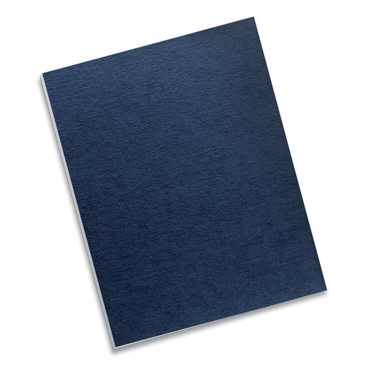 Expressions Linen Texture Presentation Covers for Binding Systems, Navy, 11 x 8.5, Unpunched, 200/Pack