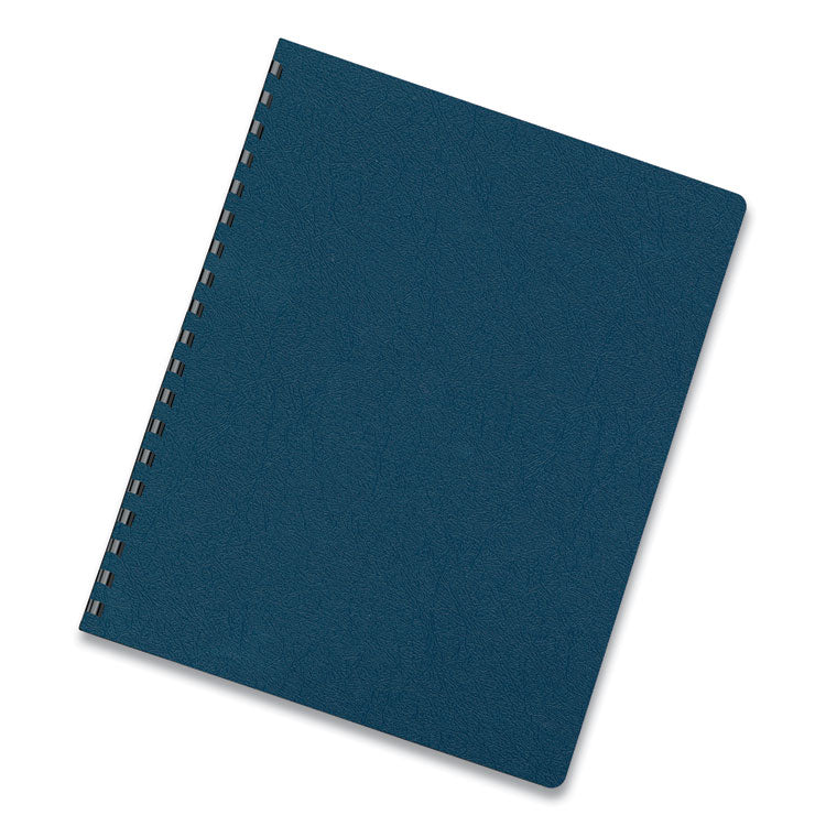 Executive Leather-Like Presentation Cover, Navy, 11.25 x 8.75, Unpunched, 50/Pack
