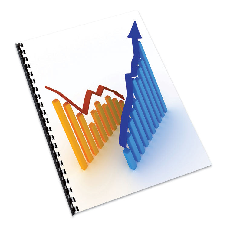 Expressions Linen Texture Presentation Covers for Binding Systems, Navy, 11.25 x 8.75, Unpunched, 200/Pack