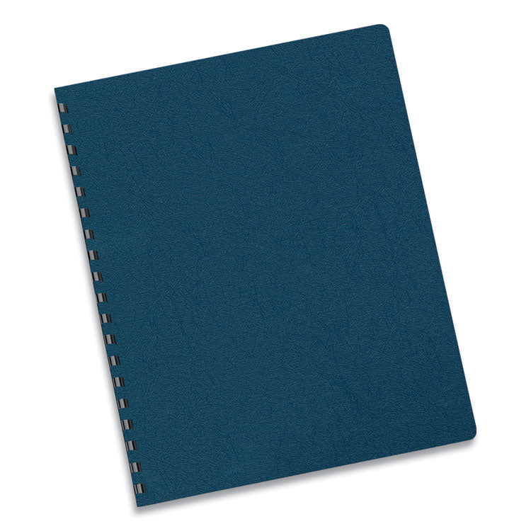 Executive Leather-Like Presentation Cover, Navy, 11.25 x 8.75, Unpunched, 50/Pack
