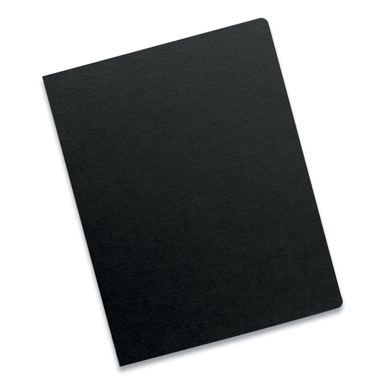 Futura Presentation Covers for Binding Systems, Opaque Black, 11.25 x 8.75, Unpunched, 25/Pack