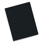 Expressions Classic Grain Texture Presentation Covers for Binding Systems, Black, 11.25 x 8.75, Unpunched, 200/Pack