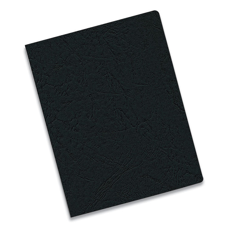 Expressions Classic Grain Texture Presentation Covers for Binding Systems, Black, 11.25 x 8.75, Unpunched, 200/Pack