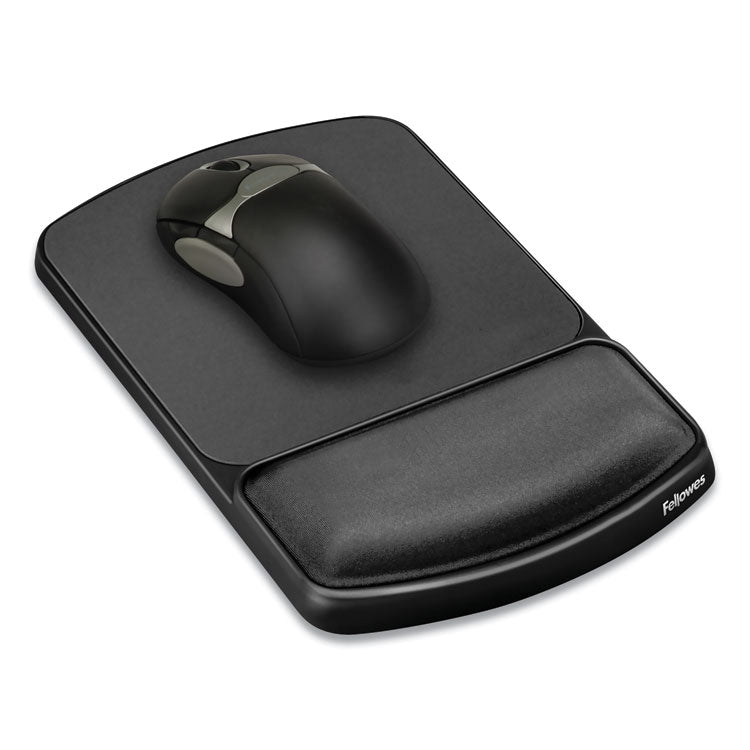Gel Mouse Pad with Wrist Rest, 6.25 x 10.12, Graphite/Platinum