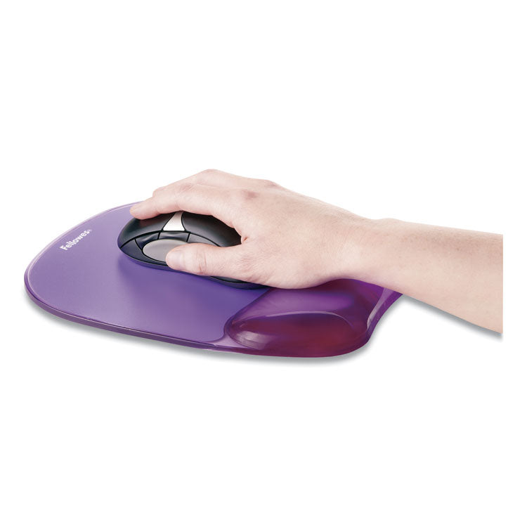 Gel Crystals Mouse Pad with Wrist Rest, 7.87 x 9.18, Purple