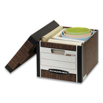 R-Kive Heavy-Duty Storage Boxes, Letter/legal Files, 12.75" X 16.5" X 10.38", Woodgrain, 4/carton
