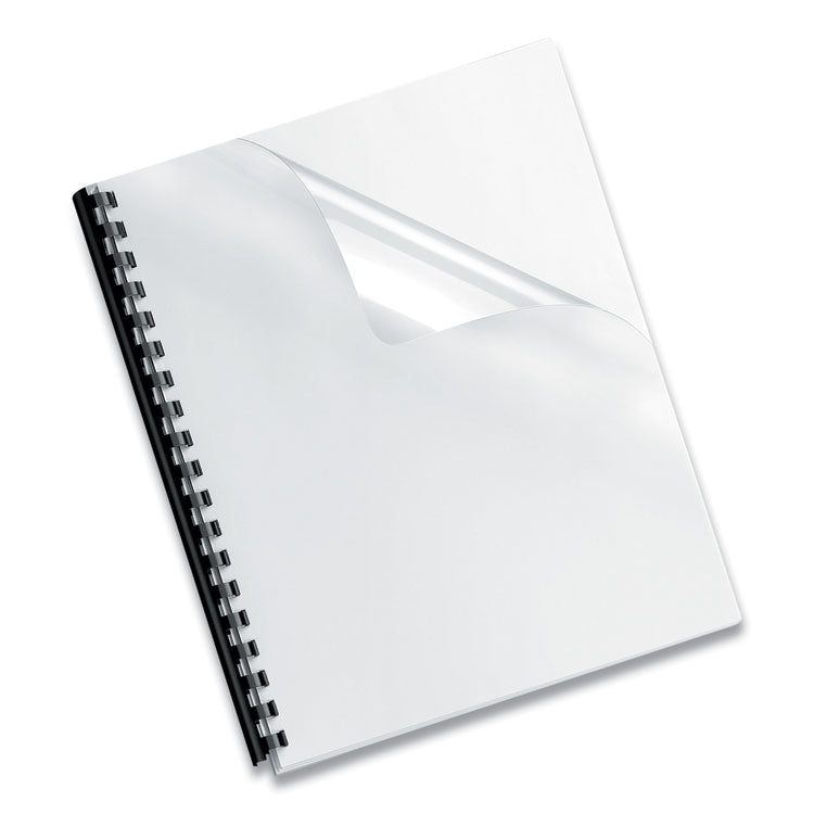 Crystals Transparent Presentation Covers for Binding Systems, Clear, with Round Corners, 11.25 x 8.75, Punched, 100/Pack