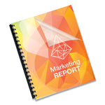 Crystals Transparent Presentation Covers for Binding Systems, Clear, with Square Corners, 11 x 8.5, 3-Hole Punched, 100/Pack