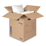 SmoothMove Basic Moving Boxes, Regular Slotted Container (RSC), Large, 18" x 18" x 24", Brown/Blue, 15/Carton