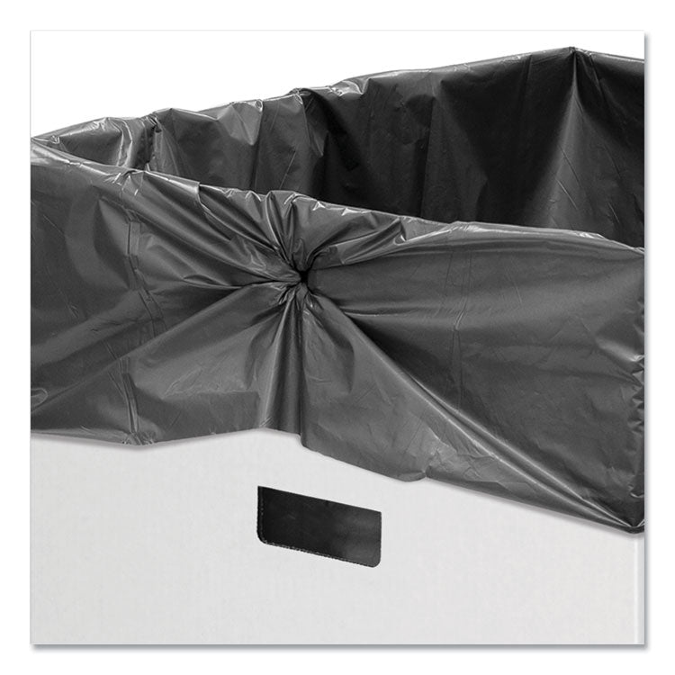 Waste and Recycling Bins, 50 gal, Corrugated Paper, White, 10/Carton