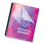 Crystals Transparent Presentation Covers for Binding Systems, Clear, with Round Corners, 11.25 x 8.75, Punched, 100/Pack