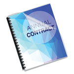 Crystals Transparent Presentation Covers for Binding Systems, Clear, with Round Corners, 11.25 x 8.75, Unpunched, 25/Pack