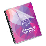 Crystals Transparent Presentation Covers for Binding Systems, Clear, with Round Corners, 11.25 x 8.75, Punched, 100/Pack