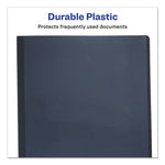 Lay Flat View Report Cover, Flexible Fastener, 0.5" Capacity, 8.5 X 11, Clear/gray