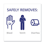 Body Fluid Spill Kit, 4.5" x 11.88" x 11.5", One Clamshell Case with 2 Single Use Refills/Carton