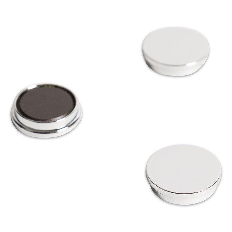 Board Magnets, Circles, 1.25" Diameter, Silver, 10/Pack