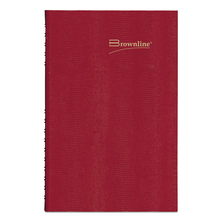 CoilPro Daily Planner, 10 x 7.88, Red Cover, 12-Month (Jan to Dec): 2025