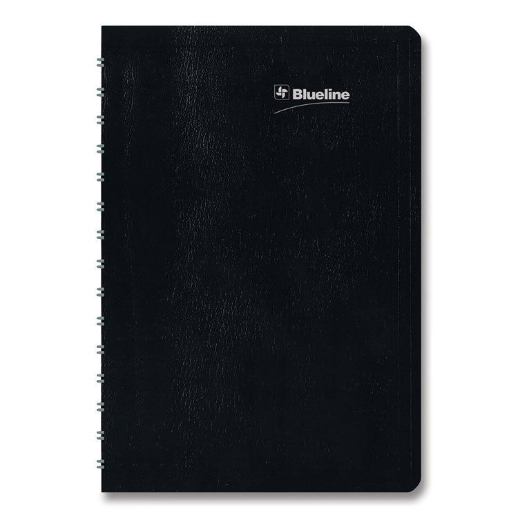 DuraGlobe Daily Planner, 30-Minute Appointments, 8 x 5, Black Soft Cover, 12-Month (Jan to Dec): 2025