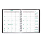 EcoLogix Recycled Monthly Planner, EcoLogix Artwork, 11 x 8.5, Black Cover, 14-Month: Dec 2024 to Jan 2026