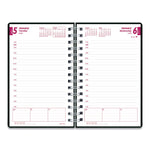 DuraFlex Daily Planner, 8 x 5, Black Cover, 12-Month (Jan to Dec): 2025