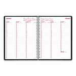 DuraFlex Weekly Planner, 11 x 8.5, Black Cover, 12-Month (Jan to Dec): 2025