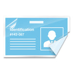 Self-Adhesive Laminating Pouches, 5 Mil, 3.88" X 2.38", Gloss Clear, 5/pack