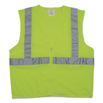 Zipper Safety Vest, X-Large, Hi-Viz Lime Yellow