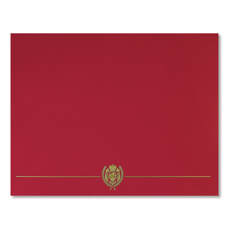 Classic Crest Certificate Covers, 9.38 X 12, Red, 5/pack
