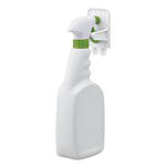 Spray Bottle Holder, 2.34w x 1.69d x 3.34h, White, 2 Hangers/4 Strips/Pack