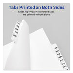 Preprinted Legal Exhibit Side Tab Index Dividers, Avery Style, 10-Tab, 1, 11 X 8.5, White, 25/pack
