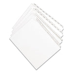 Preprinted Legal Exhibit Side Tab Index Dividers, Allstate Style, 10-Tab, 11, 11 X 8.5, White, 25/pack
