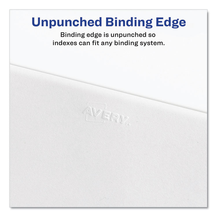Preprinted Legal Exhibit Side Tab Index Dividers, Avery Style, 26-Tab, Exhibit A to Exhibit Z, 11 x 8.5, White, 1 Set, (1370)