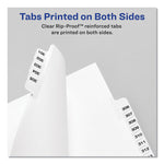 Preprinted Legal Exhibit Side Tab Index Dividers, Avery Style, 10-Tab, 10, 11 X 8.5, White, 25/pack