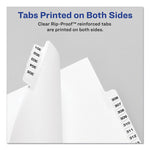 Preprinted Legal Exhibit Side Tab Index Dividers, Avery Style, 10-Tab, 4, 11 X 8.5, White, 25/pack