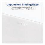 Preprinted Legal Exhibit Side Tab Index Dividers, Avery Style, 10-Tab, 5, 11 X 8.5, White, 25/pack