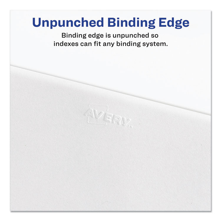 Preprinted Legal Exhibit Side Tab Index Dividers, Allstate Style, 26-Tab, Exhibit A To Exhibit Z, 11 X 8.5, White, 1 Set
