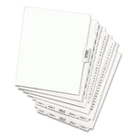 Preprinted Legal Exhibit Bottom Tab Index Dividers, Avery Style, 27-Tab, Exhibit A To Exhibit Z, 11 X 8.5, White, 1 Set