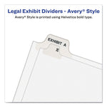 Preprinted Legal Exhibit Side Tab Index Dividers, Avery Style, 26-Tab, D, 11 X 8.5, White, 25/pack, (1404)