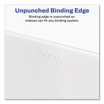 Preprinted Legal Exhibit Side Tab Index Dividers, Avery Style, 10-Tab, 10, 11 X 8.5, White, 25/pack