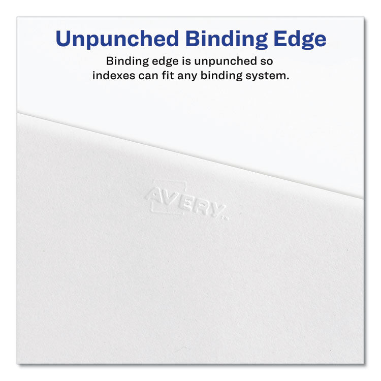 Preprinted Legal Exhibit Side Tab Index Dividers, Avery Style, 10-Tab, 10, 11 X 8.5, White, 25/pack
